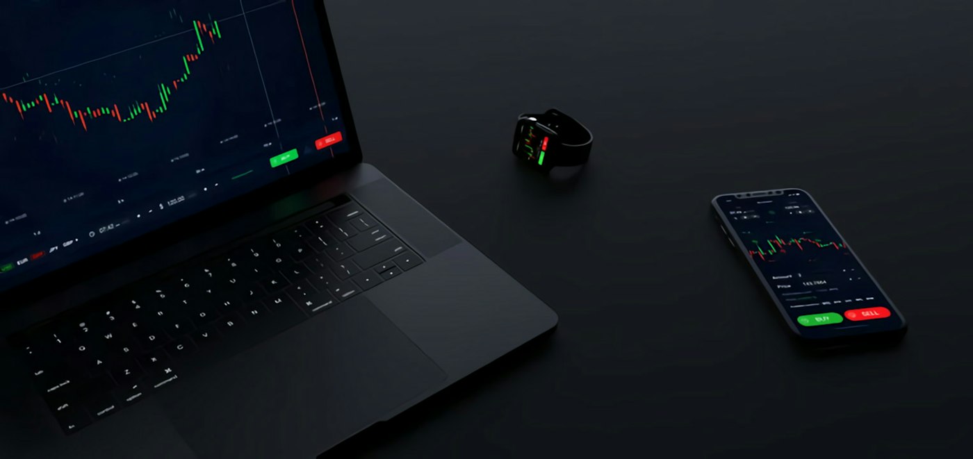 Trading desk with real-time quotes